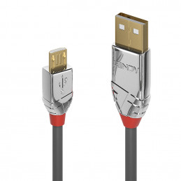 Lindy 36653 USB-kaapeli 3 m USB 2.0 USB A Micro-USB B Harmaa