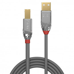 Lindy 36642 USB-kaapeli 2 m USB 2.0 USB A USB B Harmaa