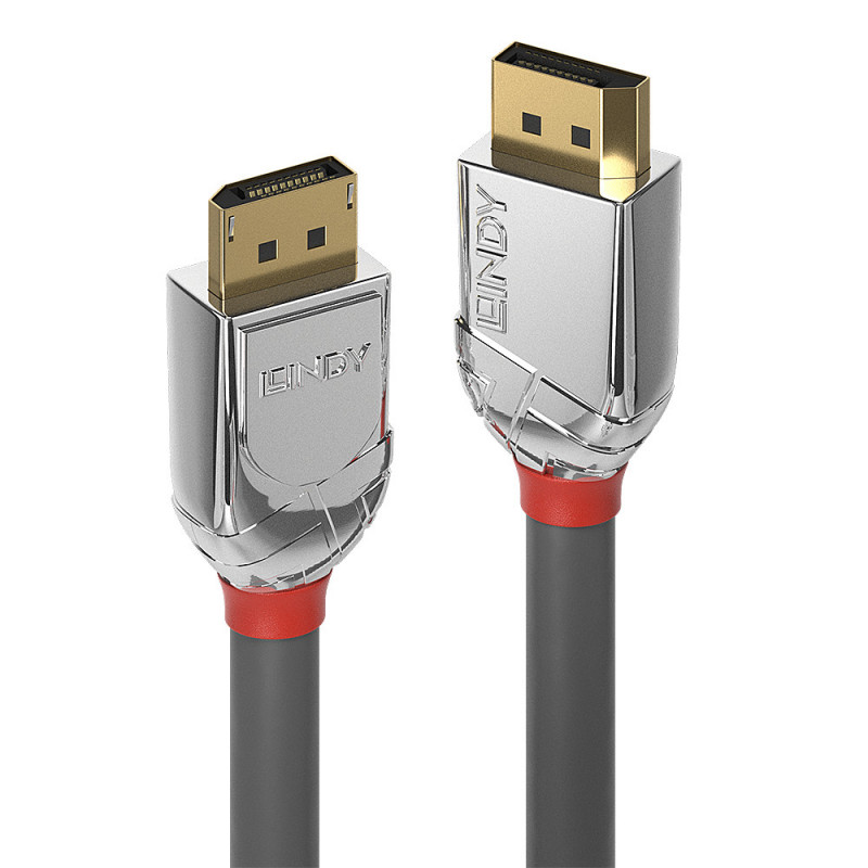 Lindy 36301 DisplayPort-kaapeli 1 m Harmaa