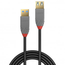 Lindy 36762 USB-kaapeli 2 m USB 3.2 Gen 1 (3.1 Gen 1) USB A Musta