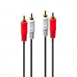 Lindy 35663 audiokaapeli 5 m 2 x RCA Musta, Punainen, Valkoinen