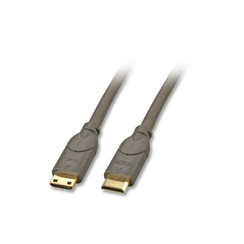 Lindy 0.5m HDMI CAT2 HDMI-kaapeli 0,5 m HDMI Type C (Mini) Musta