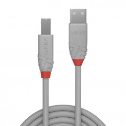 Lindy 36685 USB-kaapeli 5 m USB 2.0 USB A USB B Harmaa
