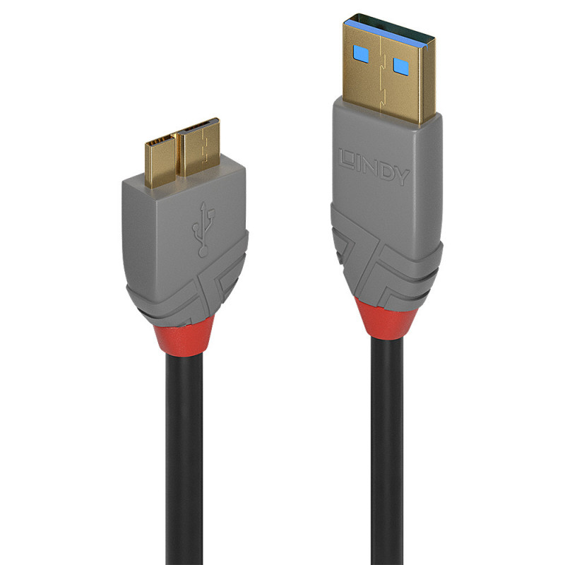Lindy 36767 USB-kaapeli 2 m USB 3.2 Gen 1 (3.1 Gen 1) USB A Micro-USB B Musta