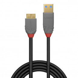 Lindy 36767 USB-kaapeli 2 m USB 3.2 Gen 1 (3.1 Gen 1) USB A Micro-USB B Musta