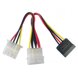 Lindy SATA 5.25" Power Adapter Splitter Cable, 0.15m Monivärinen 0,15 m