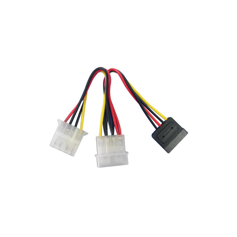 Lindy SATA 5.25" Power Adapter Splitter Cable, 0.15m Monivärinen 0,15 m