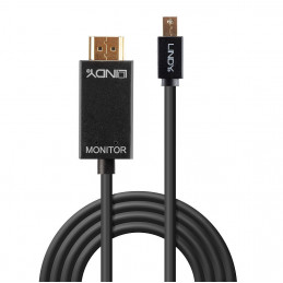 Lindy 36929 videokaapeli-adapteri 5 m Mini DisplayPort HDMI-tyyppi A (vakio) Musta