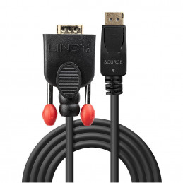 Lindy 41943 videokaapeli-adapteri 3 m VGA (D-Sub) DisplayPort Musta
