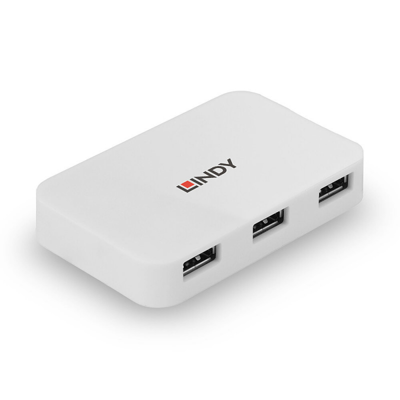 Lindy 43143 keskitin USB 3.2 Gen 1 (3.1 Gen 1) Type-A 5000 Mbit s Valkoinen