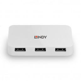 Lindy 43143 keskitin USB 3.2 Gen 1 (3.1 Gen 1) Type-A 5000 Mbit s Valkoinen