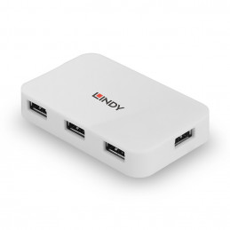 Lindy 43143 keskitin USB 3.2 Gen 1 (3.1 Gen 1) Type-A 5000 Mbit s Valkoinen
