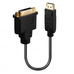 Lindy 41004 videokaapeli-adapteri 0,15 m DisplayPort DVI-D Musta