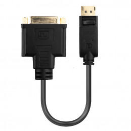 Lindy 41004 videokaapeli-adapteri 0,15 m DisplayPort DVI-D Musta