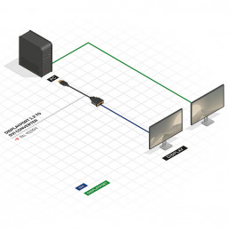 Lindy 41004 videokaapeli-adapteri 0,15 m DisplayPort DVI-D Musta