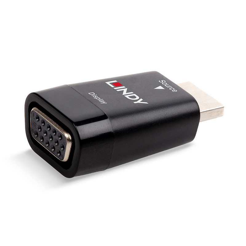 Lindy 38194 videokaapeli-adapteri HDMI-tyyppi A (vakio) VGA Musta
