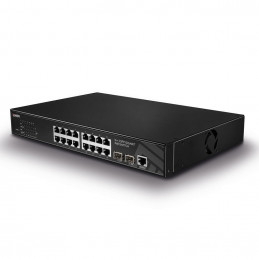 Lindy 25048 verkkokytkin Hallittu Gigabit Ethernet (10 100 1000) Power over Ethernet -tuki Musta