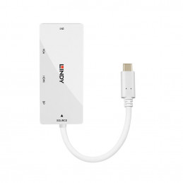 Lindy 43279 keskitin USB 3.2 Gen 1 (3.1 Gen 1) Type-C 21600 Mbit s Valkoinen
