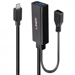 Lindy 43352 keskitin USB 3.2 Gen 1 (3.1 Gen 1) Type-C 5000 Mbit s Musta