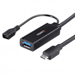 Lindy 43352 keskitin USB 3.2 Gen 1 (3.1 Gen 1) Type-C 5000 Mbit s Musta