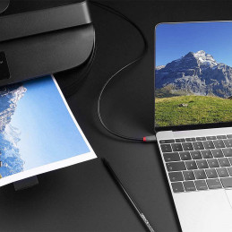 Lindy 36940 USB-kaapeli 0,5 m USB 2.0 USB C USB B Musta