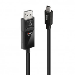 Lindy 43343 videokaapeli-adapteri 3 m USB Type-C DisplayPort Musta