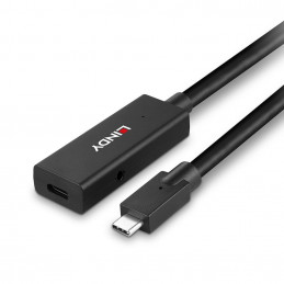 Lindy 43364 USB-kaapeli 5 m USB 3.2 Gen 2 (3.1 Gen 2) USB C Musta