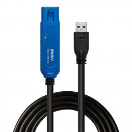 Lindy 43361 USB-kaapeli 20 m USB 3.2 Gen 1 (3.1 Gen 1) USB A Musta