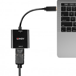 Lindy 43269 USB grafiikka-adapteri 3840 x 2160 pikseliä Musta