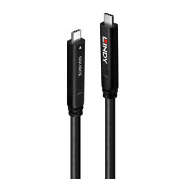 Lindy 43333 USB-kaapeli 10 m USB 3.2 Gen 1 (3.1 Gen 1) USB C Musta