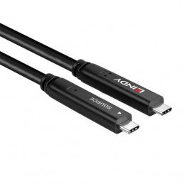 Lindy 43333 USB-kaapeli 10 m USB 3.2 Gen 1 (3.1 Gen 1) USB C Musta
