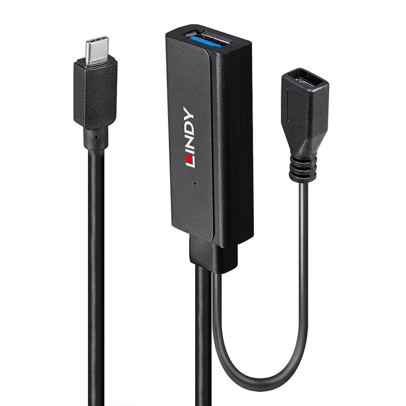 Lindy 43344 keskitin USB 3.2 Gen 1 (3.1 Gen 1) Type-C 5000 Mbit s Musta
