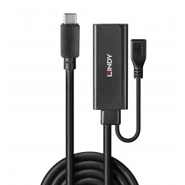 Lindy 43344 keskitin USB 3.2 Gen 1 (3.1 Gen 1) Type-C 5000 Mbit s Musta