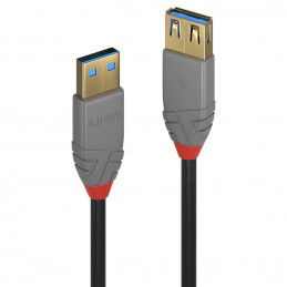 Lindy 36763 USB-kaapeli 3 m USB 3.2 Gen 1 (3.1 Gen 1) USB A Musta