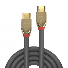 Lindy 37865 HDMI-kaapeli 7,5 m HDMI-tyyppi A (vakio) Kulta, Harmaa