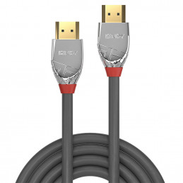 Lindy 37872 HDMI-kaapeli 2 m HDMI-tyyppi A (vakio) Harmaa, Hopea