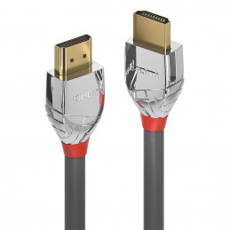 Lindy 37873 HDMI-kaapeli 3 m HDMI-tyyppi A (vakio) Harmaa, Hopea