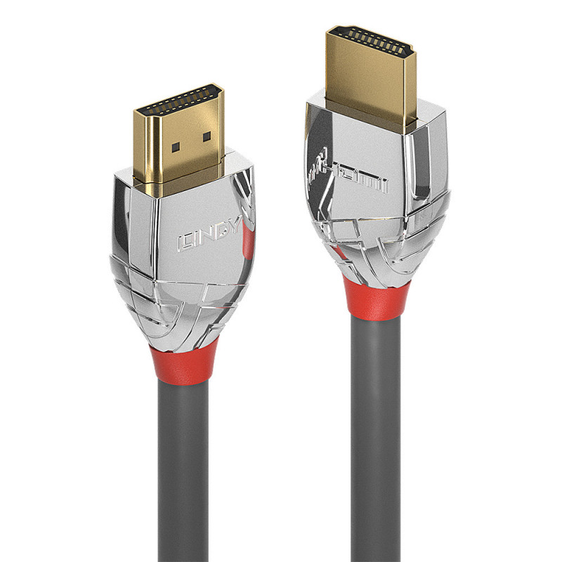 Lindy 37873 HDMI-kaapeli 3 m HDMI-tyyppi A (vakio) Harmaa, Hopea