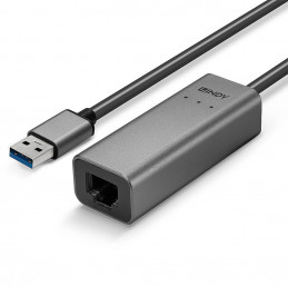 Lindy 43313 kaapelin sukupuolenvaihtaja USB-A RJ-45 Hopea