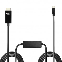 Lindy 43315 videokaapeli-adapteri 5 m USB Type-C HDMI-tyyppi A (vakio) Musta