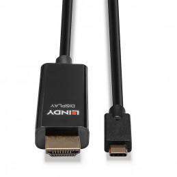 Lindy 43315 videokaapeli-adapteri 5 m USB Type-C HDMI-tyyppi A (vakio) Musta
