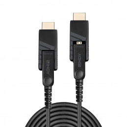 Lindy 38326 HDMI-kaapeli 100 m HDMI-tyyppi D (mikro) Musta