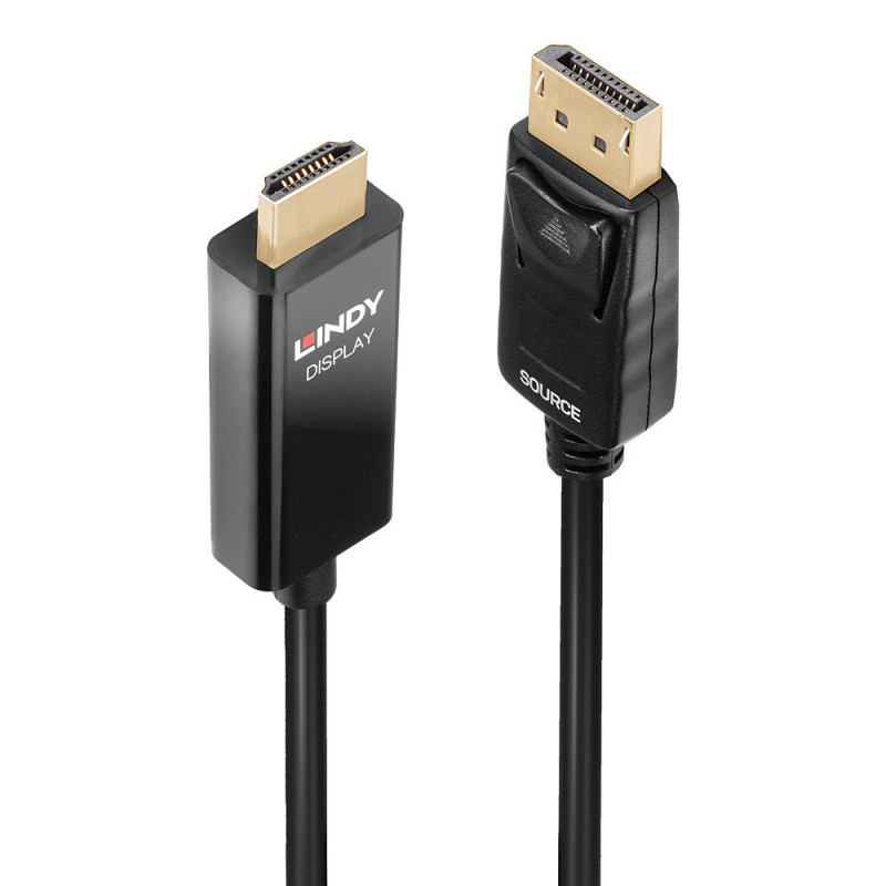 Lindy 40925 videokaapeli-adapteri 1 m DisplayPort HDMI Musta