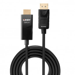 Lindy 40925 videokaapeli-adapteri 1 m DisplayPort HDMI Musta