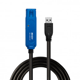 Lindy 43158 USB-kaapeli 8 m USB 3.2 Gen 1 (3.1 Gen 1) USB A Musta