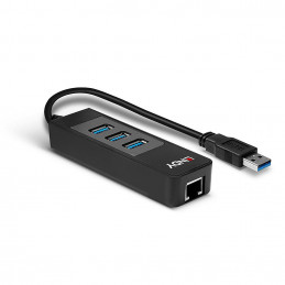 Lindy 43176 keskitin USB 3.2 Gen 1 (3.1 Gen 1) Type-A 5000 Mbit s Musta
