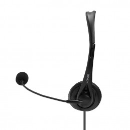 Lindy 20432 kuulokkeet ja kuulokemikrofoni Langallinen Kypärä Toimisto puhelukeskus Musta