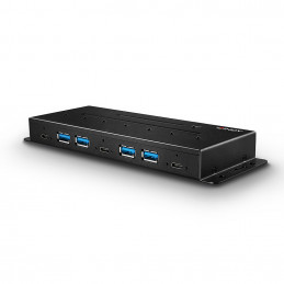 Lindy 43275 keskitin USB 3.2 Gen 2 (3.1 Gen 2) Type-A 10000 Mbit s Musta
