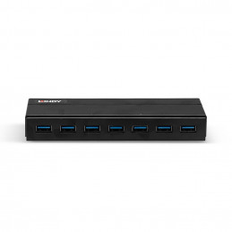 Lindy 43228 keskitin USB 3.2 Gen 1 (3.1 Gen 1) Type-A 5000 Mbit s Musta