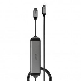 Lindy 43326 kannettavien tietokoneiden telakka ja porttitoistin Langallinen USB 3.2 Gen 1 (3.1 Gen 1) Type-C Musta, Harmaa